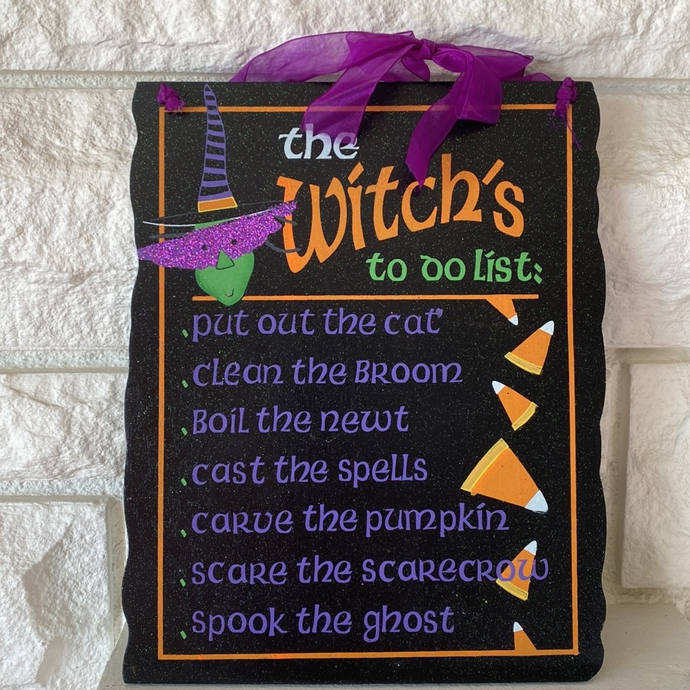 🧙🏼‍♀️Cuts Halloween Sign - The Witches To Do List